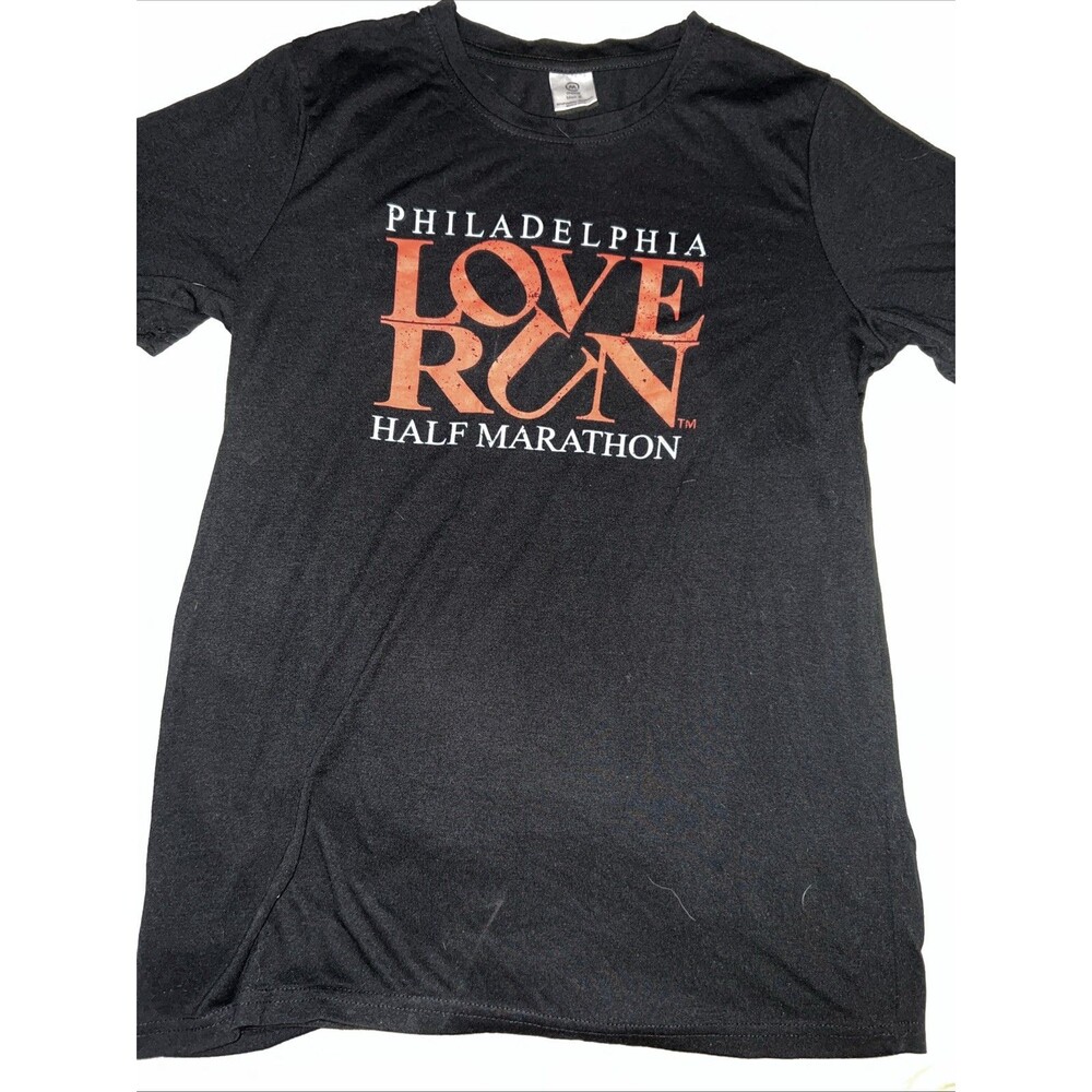 Philadelphia Love Run Half Marathon T Shirt Black Men’s Small